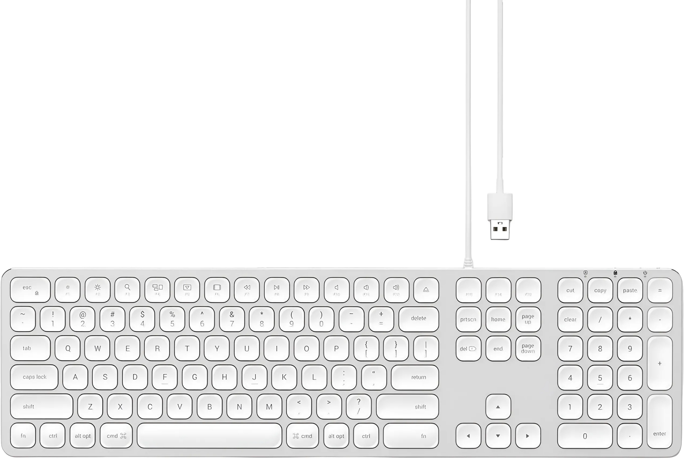 Дротова клавіатура Satechi Aluminum USB Wired Keyboard Silver US